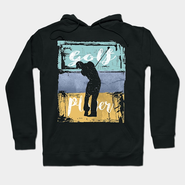 Golfer Vintage Retro Style Golf Hoodie by cidolopez